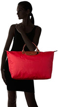 
                        
                          Load image into Gallery viewer, Longchamp Le Pliage Large Travel Bag, Red Garance, 17.75" x 13.75" x 9"
                        
                      