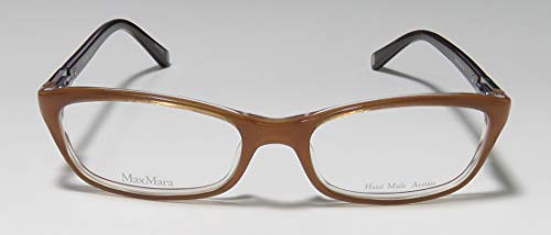 Max Mara 1181 Womens/Ladies Designer Full-rim Crystals Spring Hinges Brand Premium Segment Eyeglasses/Glasses (51-17-135, Honey Brown)