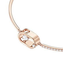 
                        
                          गैलरी व्यूवर में इमेज लोड करें, Swarovski Sparkling Dance North Women's Bangle Bracelet with Clear Swarovski Crystals and Matching Pavé on a Rose-Gold Tone Plated Setting - JOY2ESpree
                        
                      
