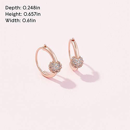 Pandora Jewelry Pave Bead Hoop Cubic Zirconia Earrings in Pandora Rose - JOY2ESpree