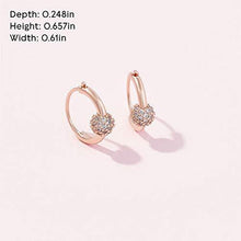 
                        
                          將圖片載入圖庫檢視器 Pandora Jewelry Pave Bead Hoop Cubic Zirconia Earrings in Pandora Rose - JOY2ESpree
                        
                      