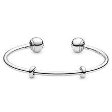 
                        
                          Load image into Gallery viewer, Pandora Jewelry Silver Open Bangle Sterling Silver Bracelet - JOY2ESpree
                        
                      