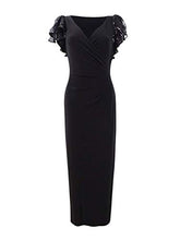 
                        
                          將圖片載入圖庫檢視器 LAUREN RALPH LAUREN Womens Wanda Faux Wrap Sequined Evening Dress Black 2
                        
                      