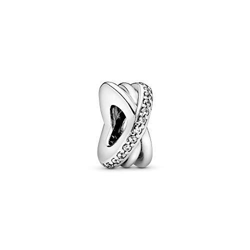Pandora Jewelry Sparkling and Polished Lines Spacer Cubic Zirconia Charm in Sterling Silver - JOY2ESpree