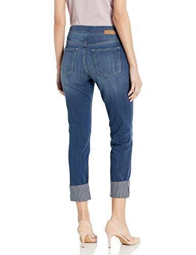 Jag Jeans Women's Lewis Straight Pull on Crop W/Contrast Cuff Jean