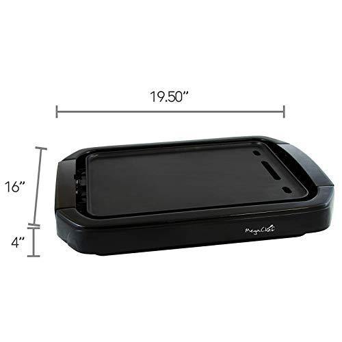 Megachef Dual Surface Reversible Indoor Grill and Griddle, black (MCG-107) - JOY2ESpree