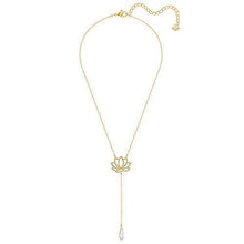 
                        
                          Load image into Gallery viewer, SWAROVSKI Women's Symbolic Lotus Necklace, White, Gold-tone plated - JOY2ESpree
                        
                      