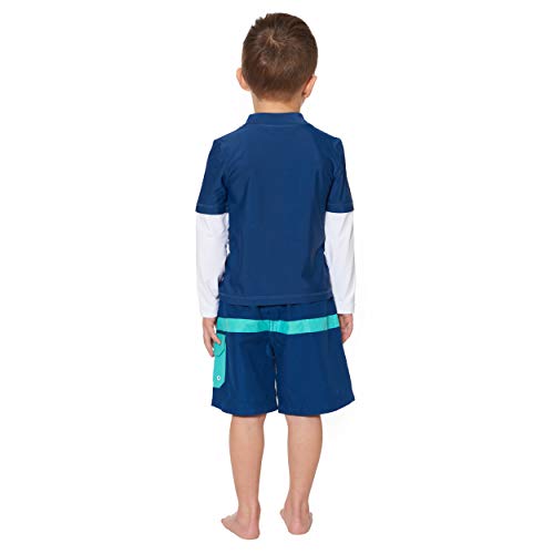 Tommy Bahama Boys' Long Sleeve Rashguard and Trunks Swimsuit Set