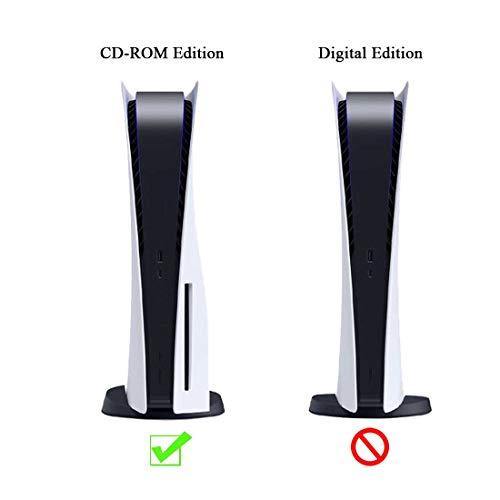 DMLNN PS5 Silicone Skin Cover, Dustproof Anti-Scratch Anti-Fall Waterproof Protector Case for Sony Playstation 5 Disk Edition (Disk Edition, Black) - JOY2ESpree