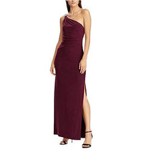 
                        
                          Cargar imagen en el visor de la galería, Lauren Ralph Lauren Jersey One-Shoulder Gown, Passion Plum Size 4 - JOY2ESpree
                        
                      
