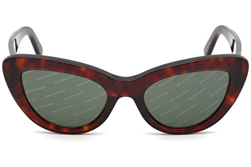 Sunglasses Balenciaga BA 0129 54N Red Havana/Green