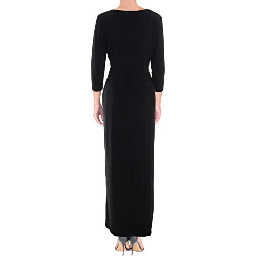 LAUREN RALPH LAUREN Womens Tonisha Two Tone Surplice Evening Dress