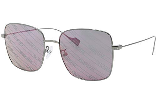 Balenciaga sunglasses (BB-0087-SK 006) Ruthenium - Grey with Mirror effect lenses