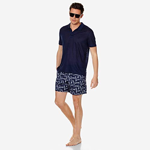 Vilebrequin Men's Pyramid Solid Linen Jersey Polo