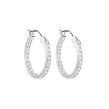 
                        
                          गैलरी व्यूवर में इमेज लोड करें, Swarovski Sommerset Women's Hoop Pierced Earrings with Clear Crystal Pavé in a Rhodium Plated Setting - JOY2ESpree
                        
                      