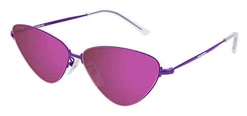 Balenciaga BB0015S Sunglasses 002 Violet/Violet Mirror(Double) Lens 61 mm