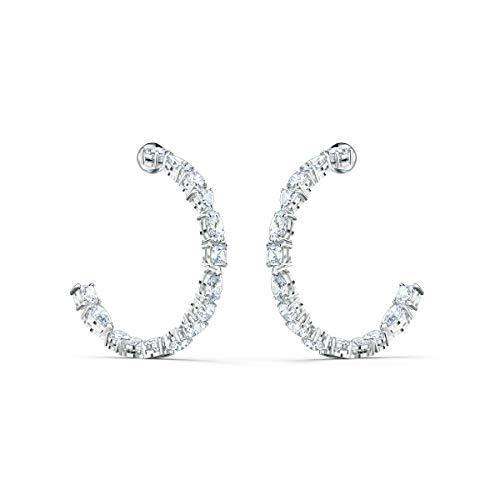 SWAROVSKI Women's Tennis Deluxe Jewelry Collection, Rhodium Finish, Rose Gold Tone Finish, Clear Crystals - JOY2ESpree
