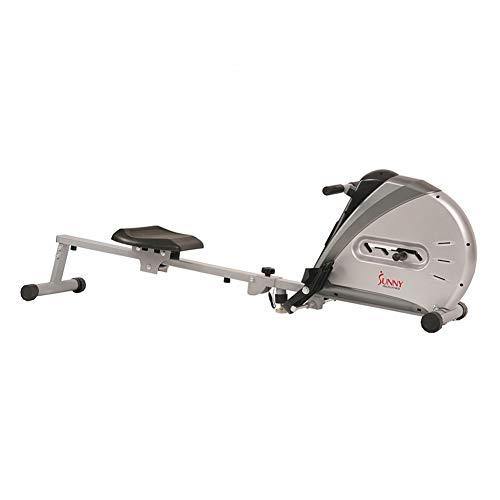 Sunny Health & Fitness Rowing Machine Rower Ergometer with Digital Monitor, Inclined Slide Rail, 220 LB Max Weight and Foldable - SF-RW5606 - JOY2ESpree