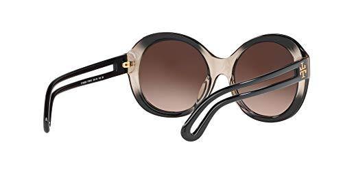 TORY BURCH WOMEN SUNGLASSES TRANSPARENT GREY/LT BROWN DK BROWN GRADIENT 55MM - JOY2ESpree
