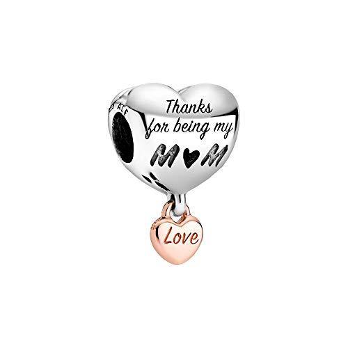 Pandora "Love You Mum" Heart Charm, 1.68 cm, Multi-Colour - JOY2ESpree
