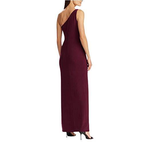 Lauren Ralph Lauren Jersey One-Shoulder Gown, Passion Plum Size 4 - JOY2ESpree