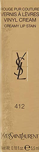 Yves Saint Laurent Vernis A Levres Vinyl Cream Lip Stain, 412 Rose Mix, 0.18 Ounce