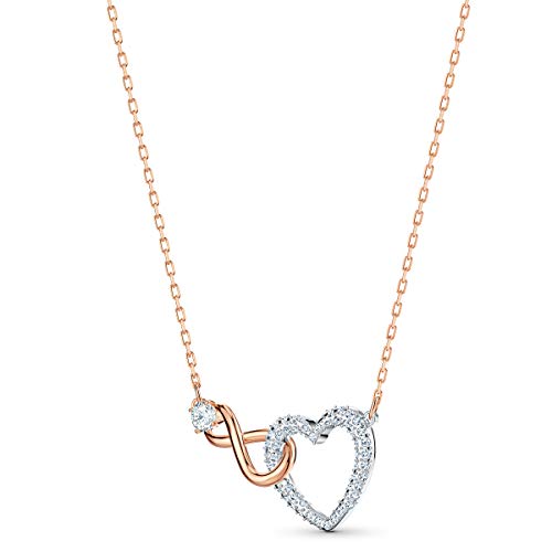 SWAROVSKI Women's Infinity Jewelry Set Collection, Rose Gold Tone & Rhodium Finish, Clear Crystals - JOY2ESpree