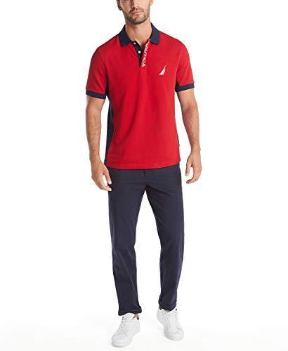 Nautica Men's Short Sleeve Color Block Performance Pique Polo Shirt - JOY2ESpree