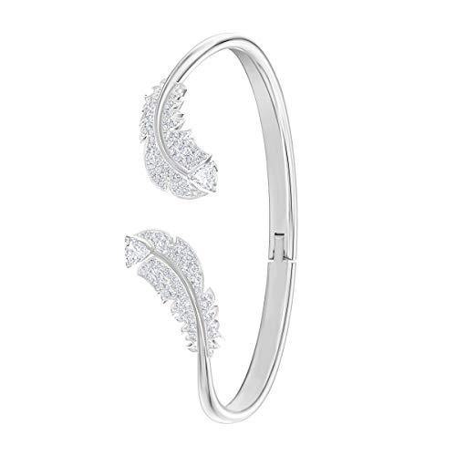 SWAROVSKI Women's Nice Bangle Bracelet Collection, Rhodium Finish, Clear Crystals - JOY2ESpree