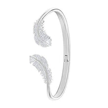 
                        
                          Load image into Gallery viewer, SWAROVSKI Women's Nice Bangle Bracelet Collection, Rhodium Finish, Clear Crystals - JOY2ESpree
                        
                      