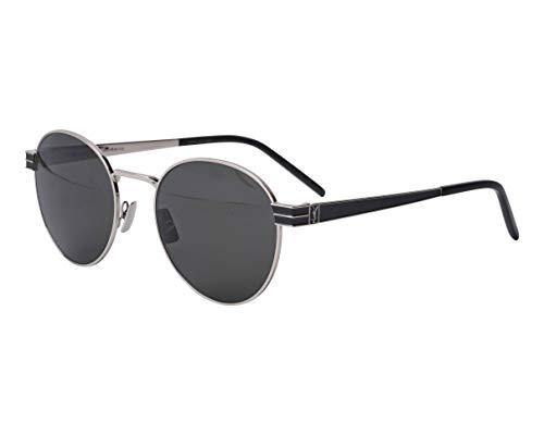 Yves Saint Laurent sunglasses (SL-M-62 001) Silver - Matt Black - Grey green lenses