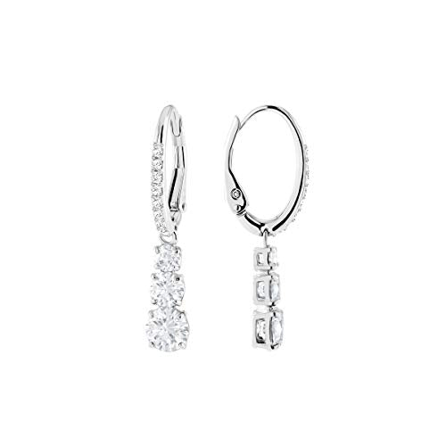 SWAROVSKI Women's Attract Trilogy Jewelry Collection, Rhodium Finish, Clear Crystals - JOY2ESpree