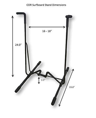 COR Surf Surfboard Stand | Works with Shortboards Longboards | No Center Fin Needed