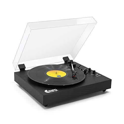 Retro Record Player for 33/45/78 RPM Vinyl Records,Bluetooth Belt-Drive Turntable - JOY2ESpree