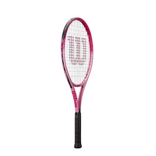 Wilson Burn Pink Junior Tennis Racquet Bundled with a Advantage II Racquet Holder and a Can of Pink Tennis Balls - JOY2ESpree