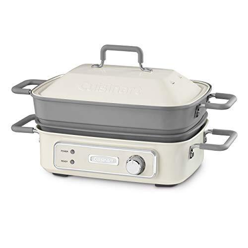Cuisinart GR-M3 STACK5 Multifunctional Grill, 12.0"(L) x 9.0"(W) x 6.0"(H), Off-White - JOY2ESpree
