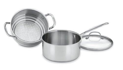 Cuisinart 77-35CG Chef's Classic Stainless 3-Piece 3-Quart Steamer Set - JOY2ESpree