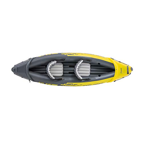 Intex Explorer K2 Kayak, 2-Person Inflatable Kayak Set with Aluminum Oars and High Output Air Pump