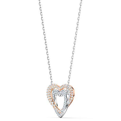 SWAROVSKI Women's Infinity Heart Jewelry Collection, Rose Gold Tone & Rhodium Finish, Clear Crystals - JOY2ESpree