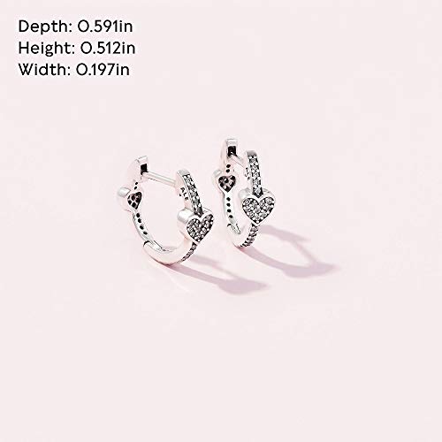 Pandora Rose Alluring Hearts Hoop Earrings - JOY2ESpree