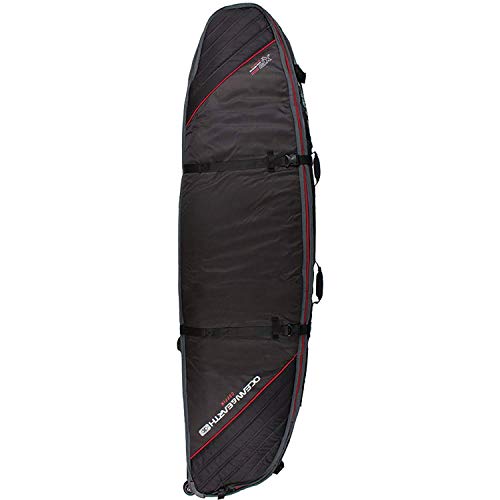 Ocean & Earth - Triple Wheel ShortBoard/Fish Cover 6'0" - Black/Red/Grey