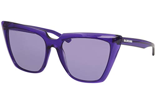 Balenciaga Everyday BB0046S 003 Sunglasses Women's Violet/Violet Lenses 55mm