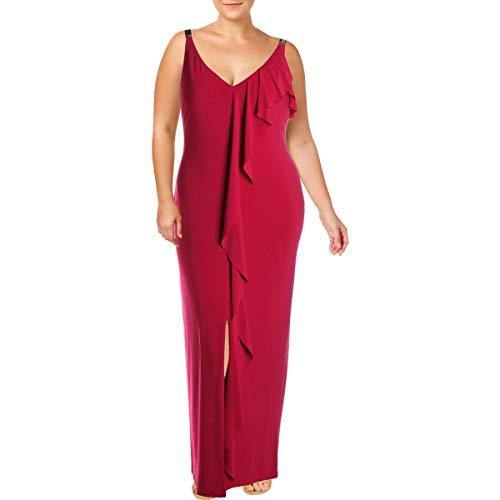 LAUREN RALPH LAUREN Womens Voriana Embellished Ruffled Evening Dress - JOY2ESpree
