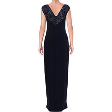 
                        
                          Load image into Gallery viewer, Ralph Lauren Womens Navy Slitted Cap Sleeve Jewel Neck
                        
                      