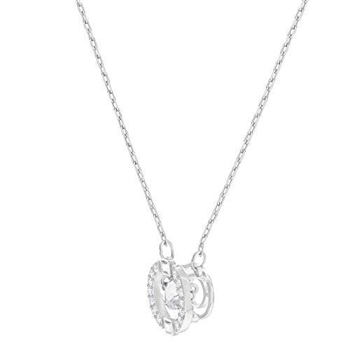 SWAROVSKI Women's Sparkling Dance Round Jewelry Collection, Rhodium Finish, Blue Crystals, Clear Crystals - JOY2ESpree