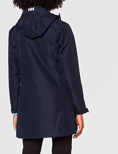 Helly-Hansen Women's Long Belfast Waterproof Windproof Breathable Raincoat Jacket With Hood