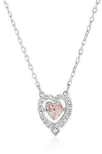 
                        
                          Muat gambar ke penampil Galeri, Swarovski Sparkling Dance Women's Heart Pendant Necklace with Pink and White Crystals on a Rhodium Plated Chain - JOY2ESpree
                        
                      