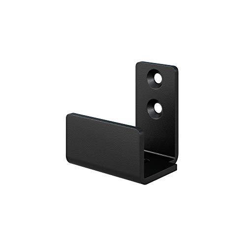 FaithLand Sliding Barn Door Floor Guide, Bottom Adjustable Floor Guide Roller, Black