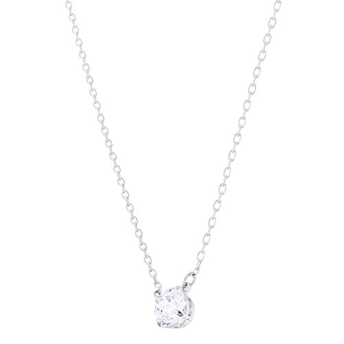 Swarovski Attract Necklace and Stud Pierced Earring Set, with Round Swarovski Crystals on a Rhodium Plated Setting - JOY2ESpree