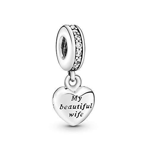 Pandora Jewelry My Beautiful Wife Dangle Cubic Zirconia Charm in Sterling Silver - JOY2ESpree